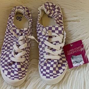 White and Purple shoes size 6